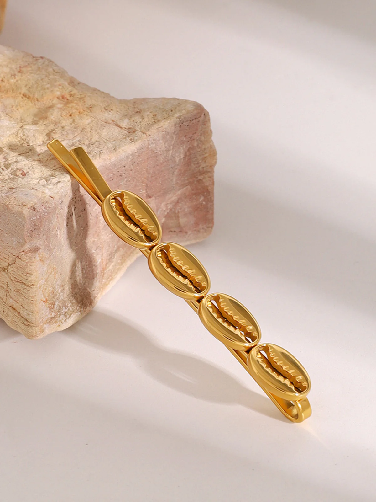 Golden Cowry Shell Hair Accessory