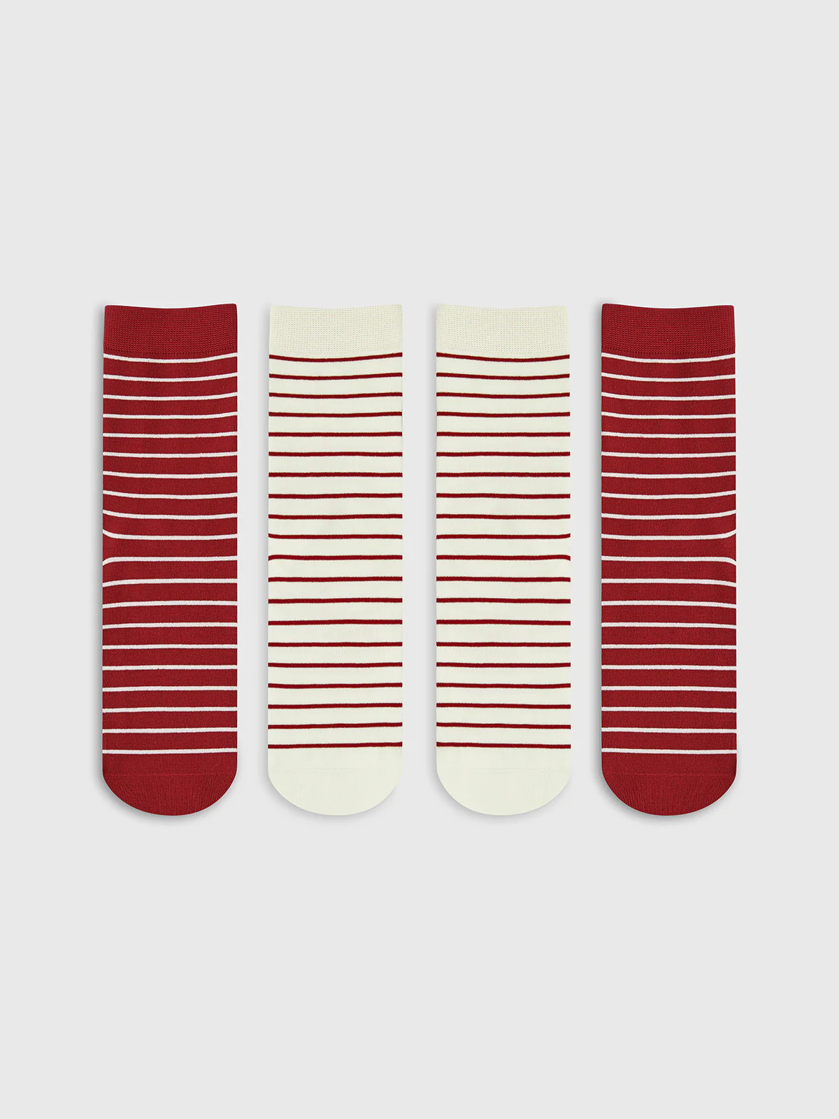Contrast Striped Stacking Socks