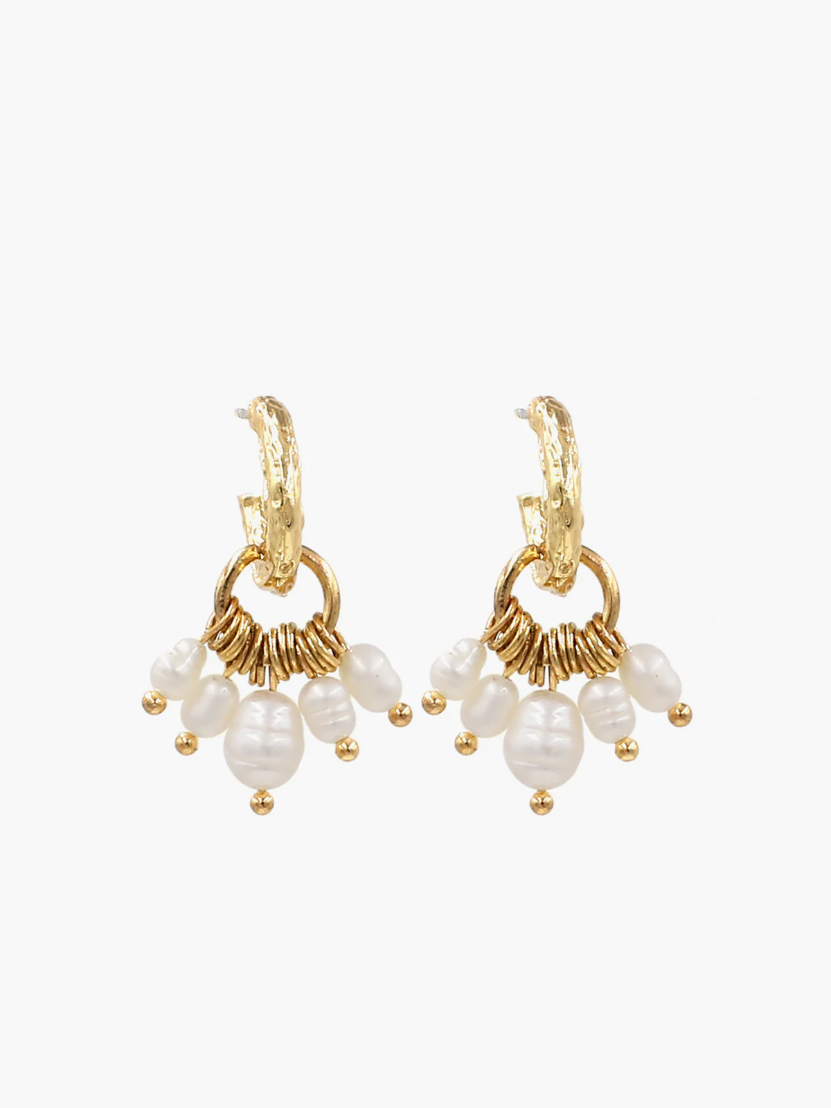 Stylish Metal Pearl Tassel Earrings