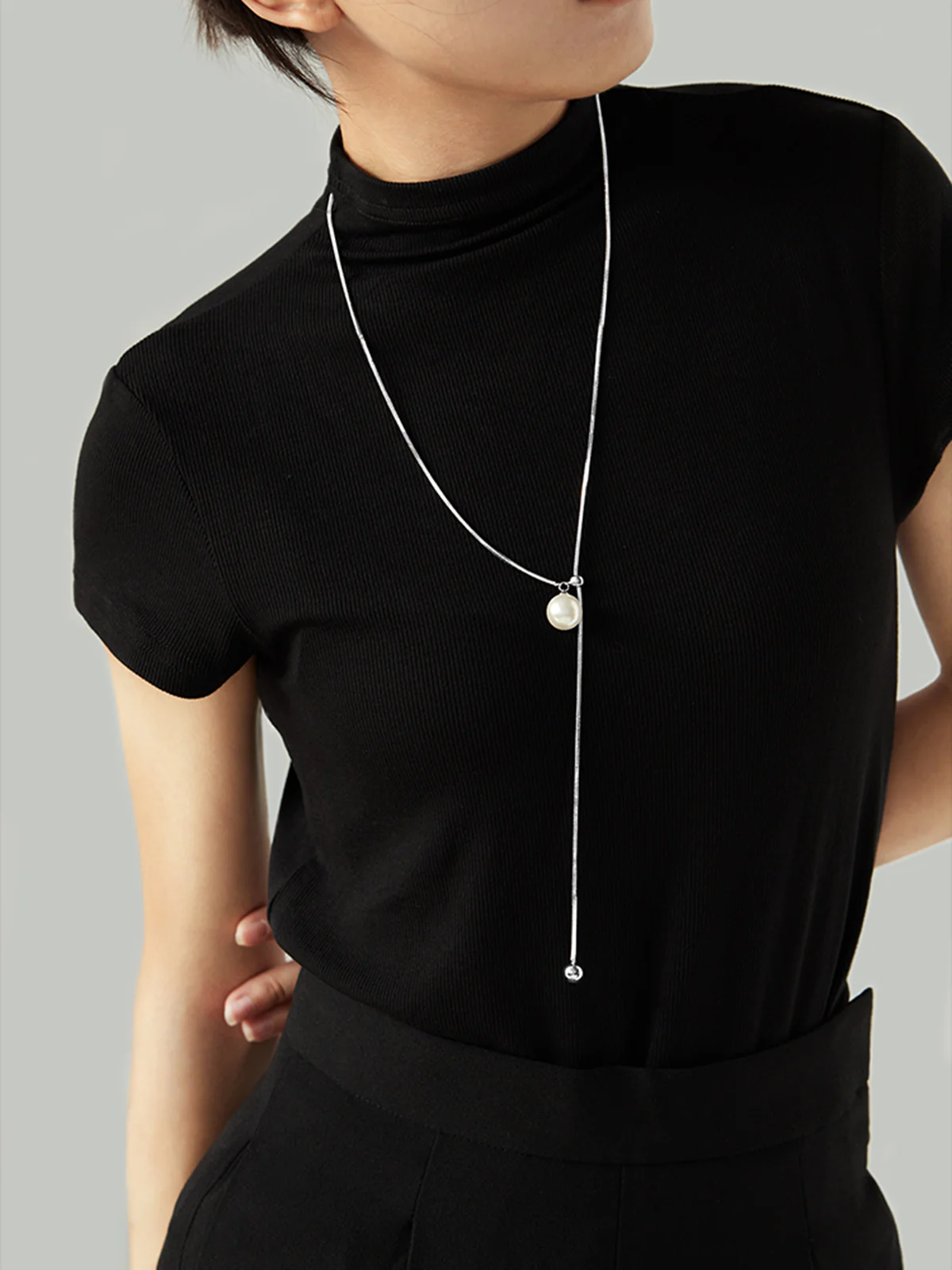 Pearl Lariat Y-Shape Necklace