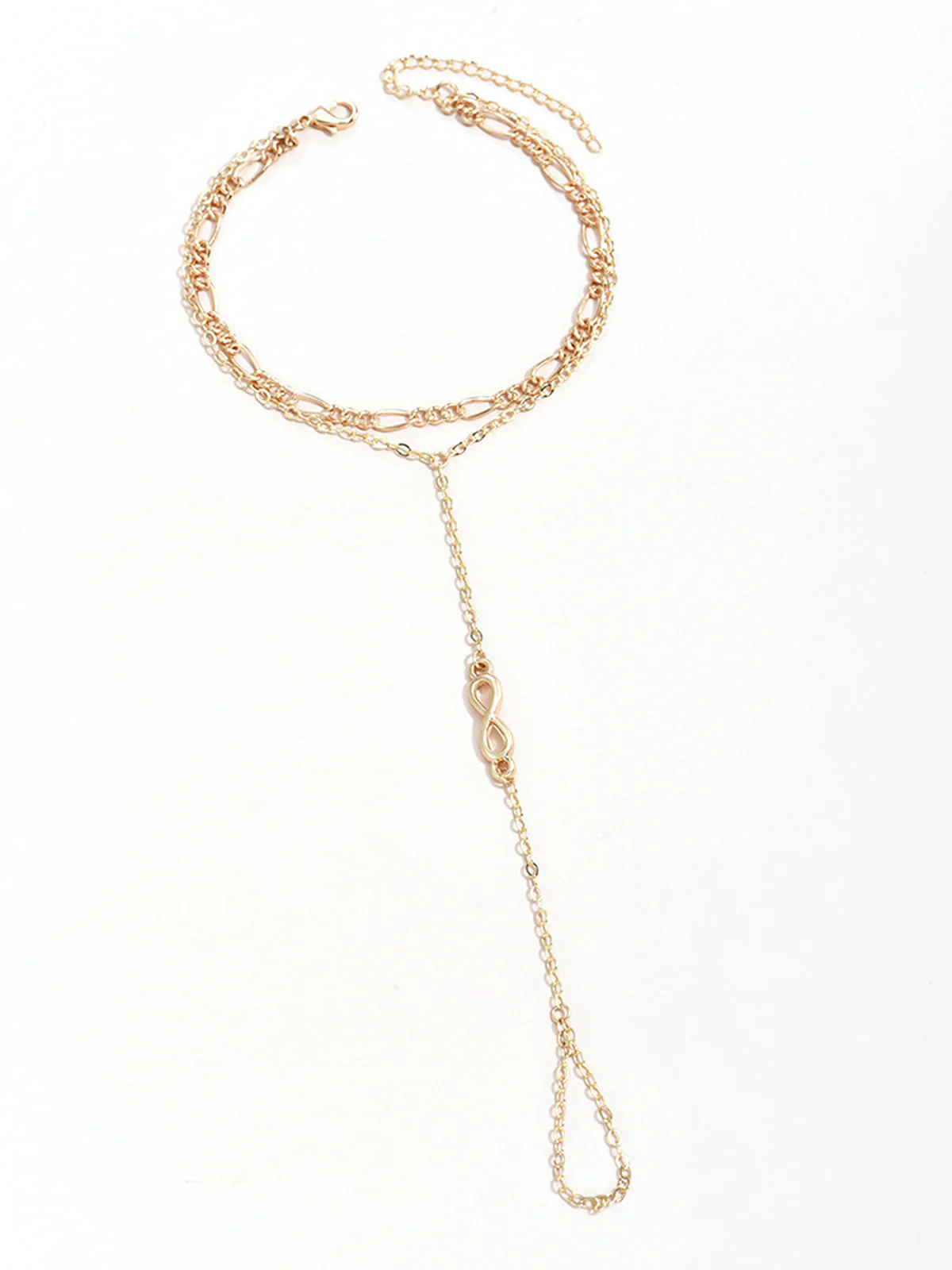 Golden Finger Ring Bracelet