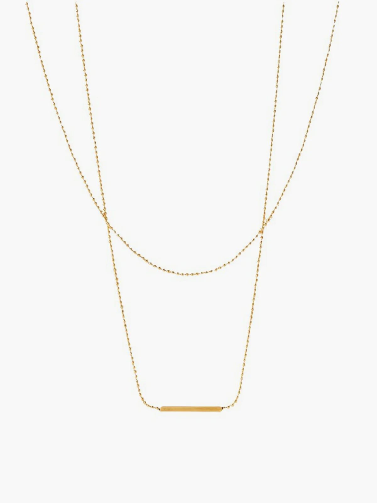 Double Layer Golden Drop Necklace
