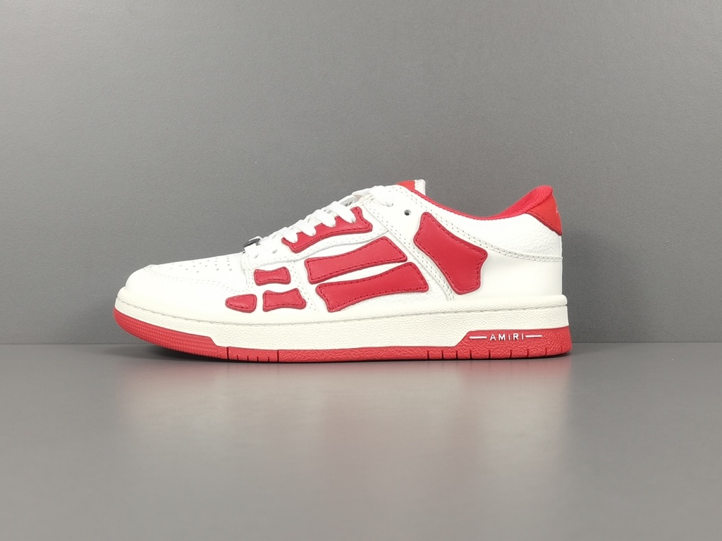 Skel Top Low White Red