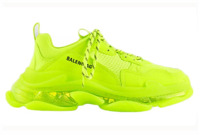 Triple S Clear Sole Fluo Yellow
