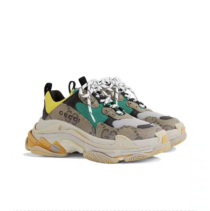 The Hacker Project Triple S Beige Green Yellow