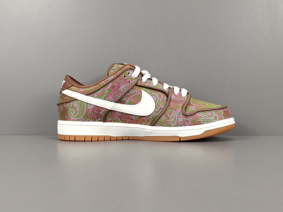 SB Dunk Low Pro Paisley Brown