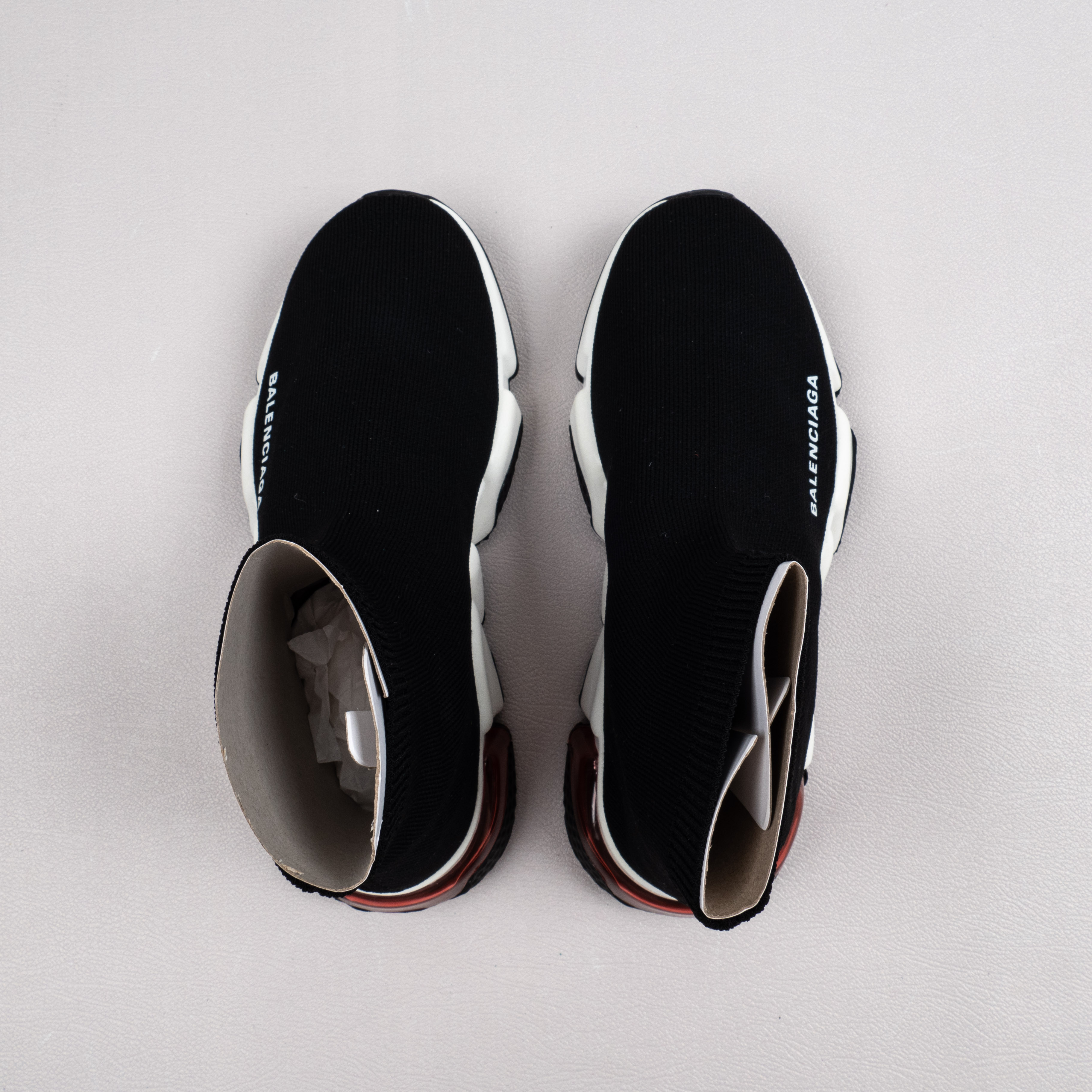 【Free Shipping】男女鞋 巴黎袜子鞋SPEED LOGO印花袜式针织运动鞋