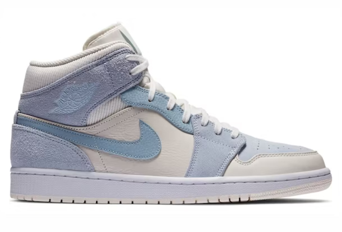 1's Mid Mixed Textures Blue