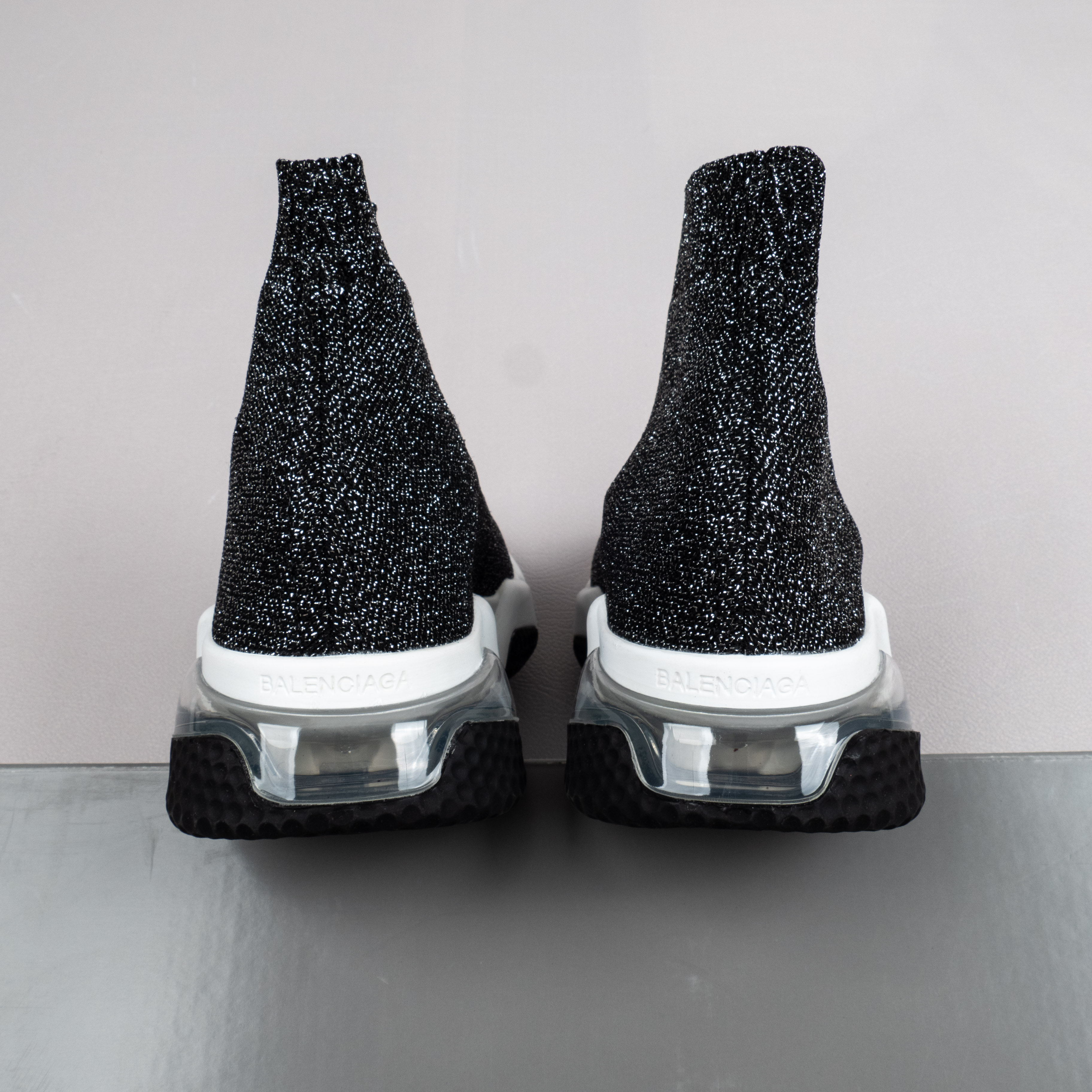 【Free Shipping】男女鞋 巴黎袜子鞋SPEED LOGO印花袜式针织运动鞋