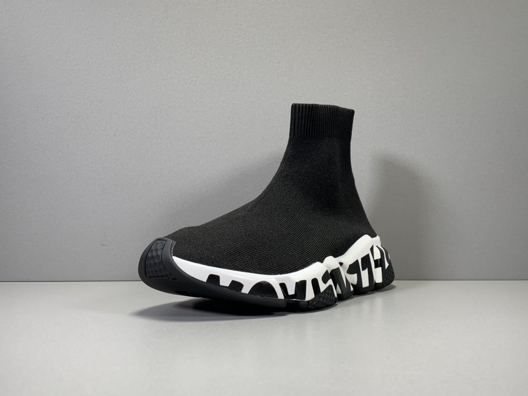 Speed Graffiti Trainers Black White