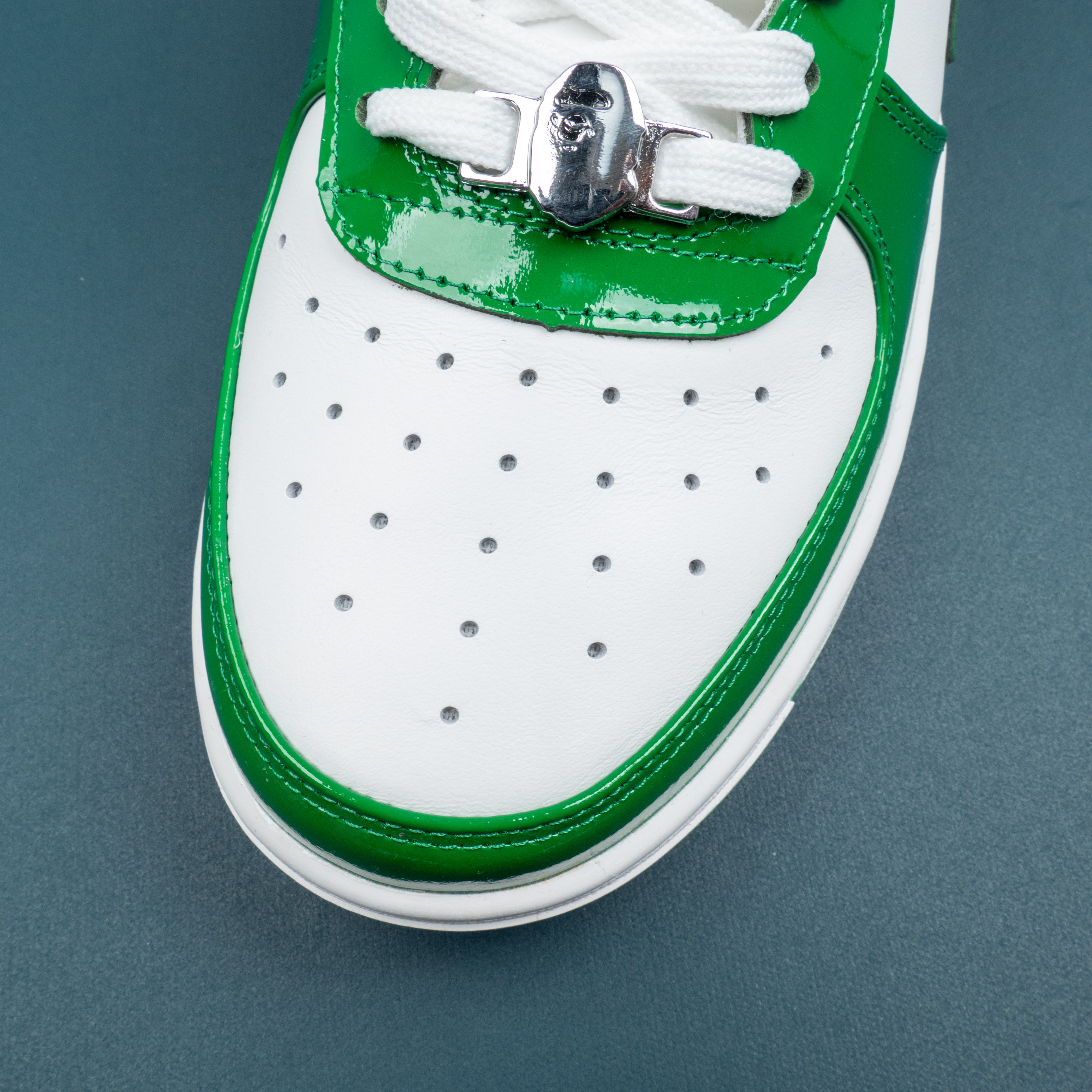 Patent Leather Green White