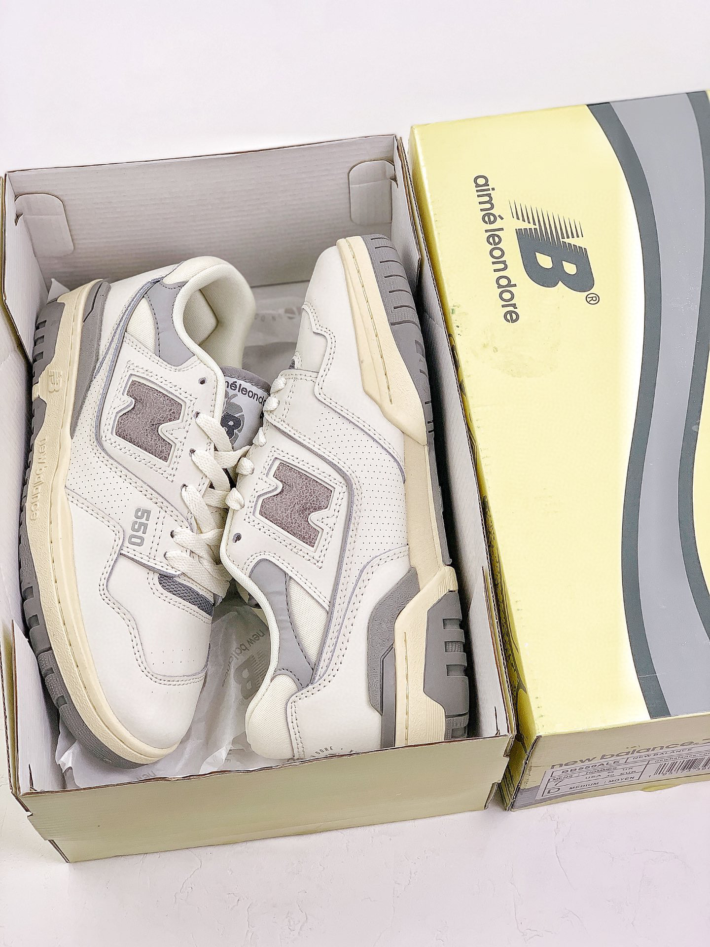 550 Aime Leon Dore White Grey