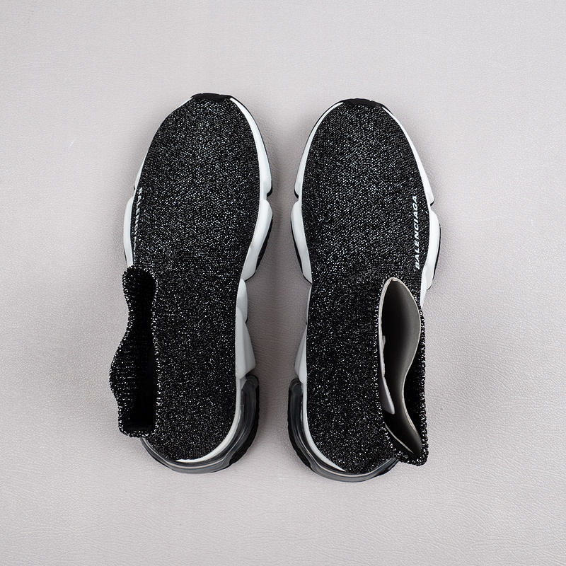 【Free Shipping】男女鞋 巴黎袜子鞋SPEED LOGO印花袜式针织运动鞋