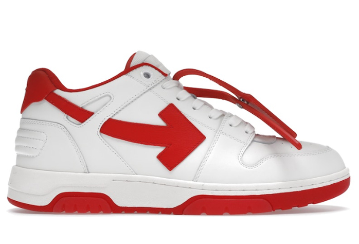 Out Of Office  OOO  Low Tops White Red