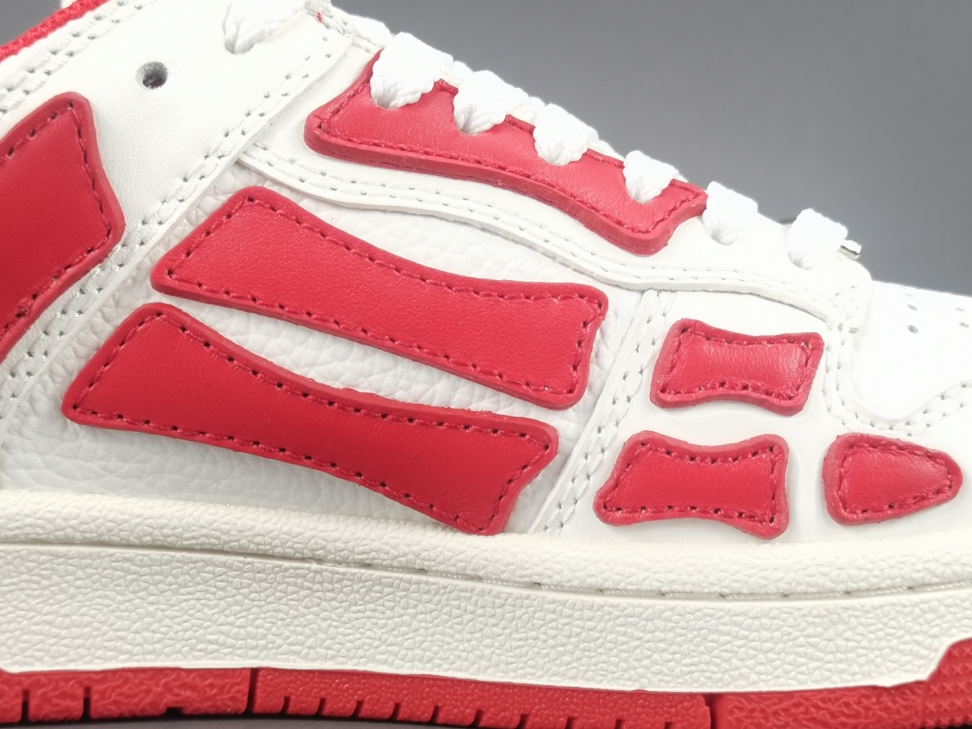 Skel Top Low White Red