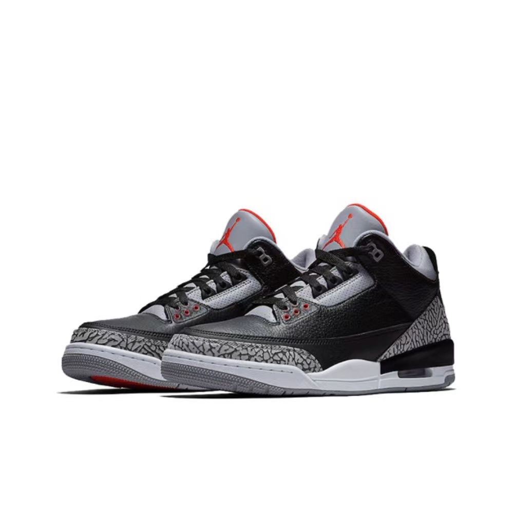3's Retro Black Cement