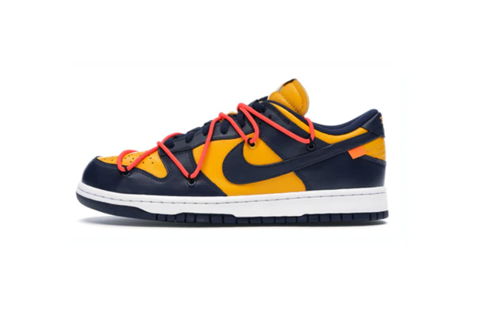 OW x Futura x SB Dunk Michigan University Gold Midnight Navy