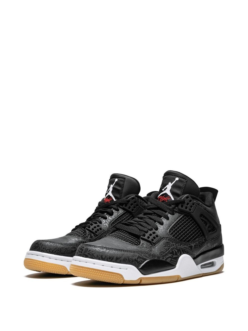 4's Retro Laser Black Gum