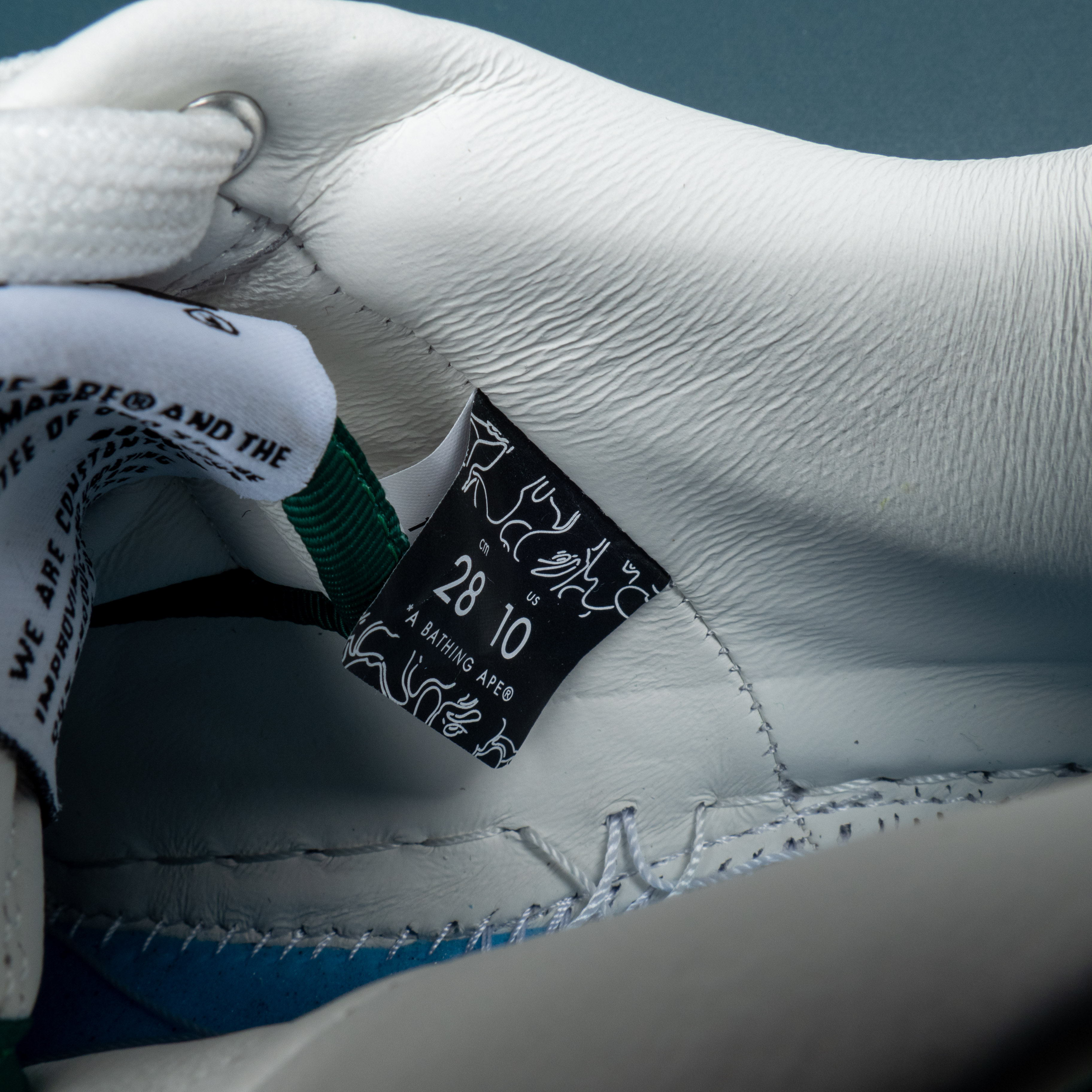 Patent Leather Green White