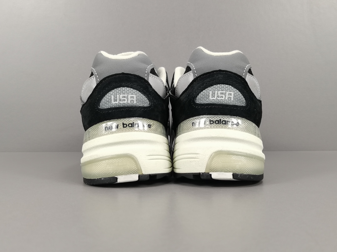 992 Black Grey Suede