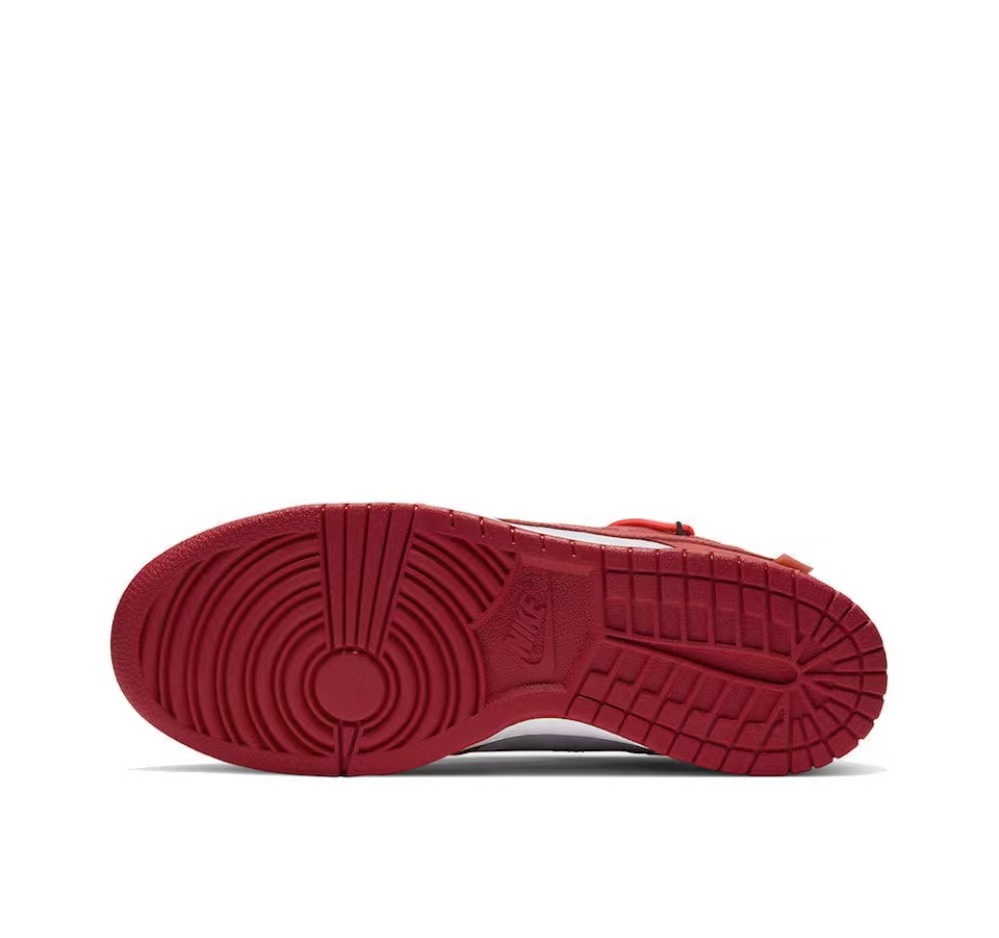 off-White x Futura x SB Dunk University Red