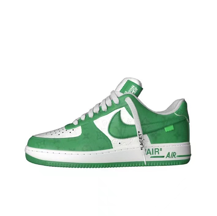 L&V AF 1 Low By Virgil Abloh White Green
