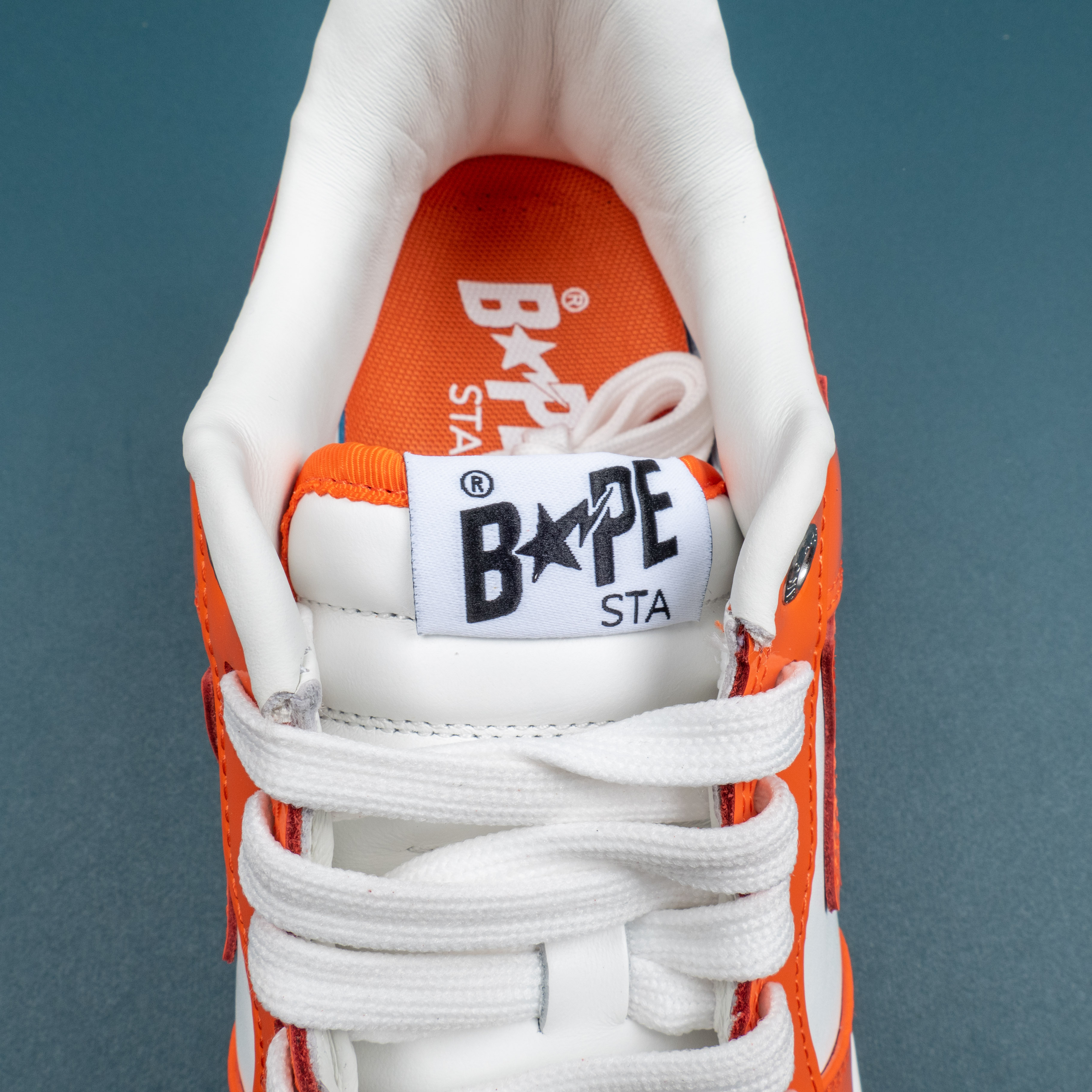 Patent Leather Orange White