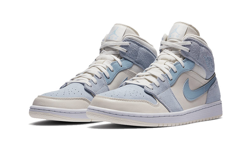 1's Mid Mixed Textures Blue