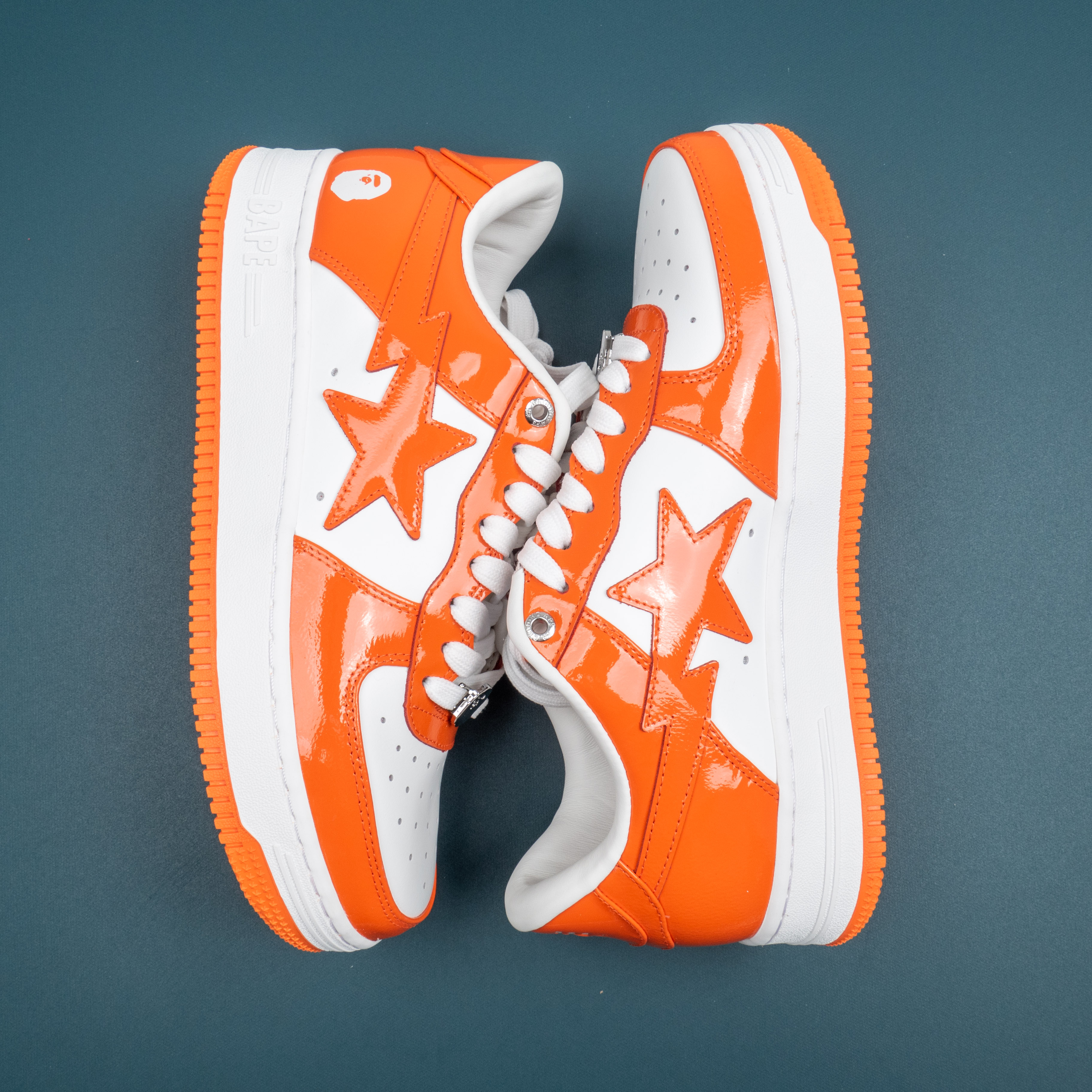Patent Leather Orange White