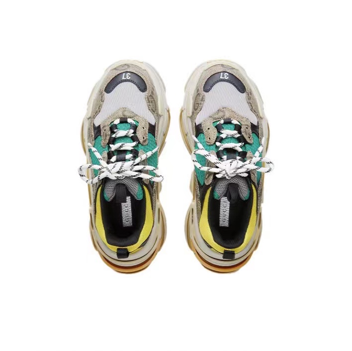 The Hacker Project Triple S Beige Green Yellow