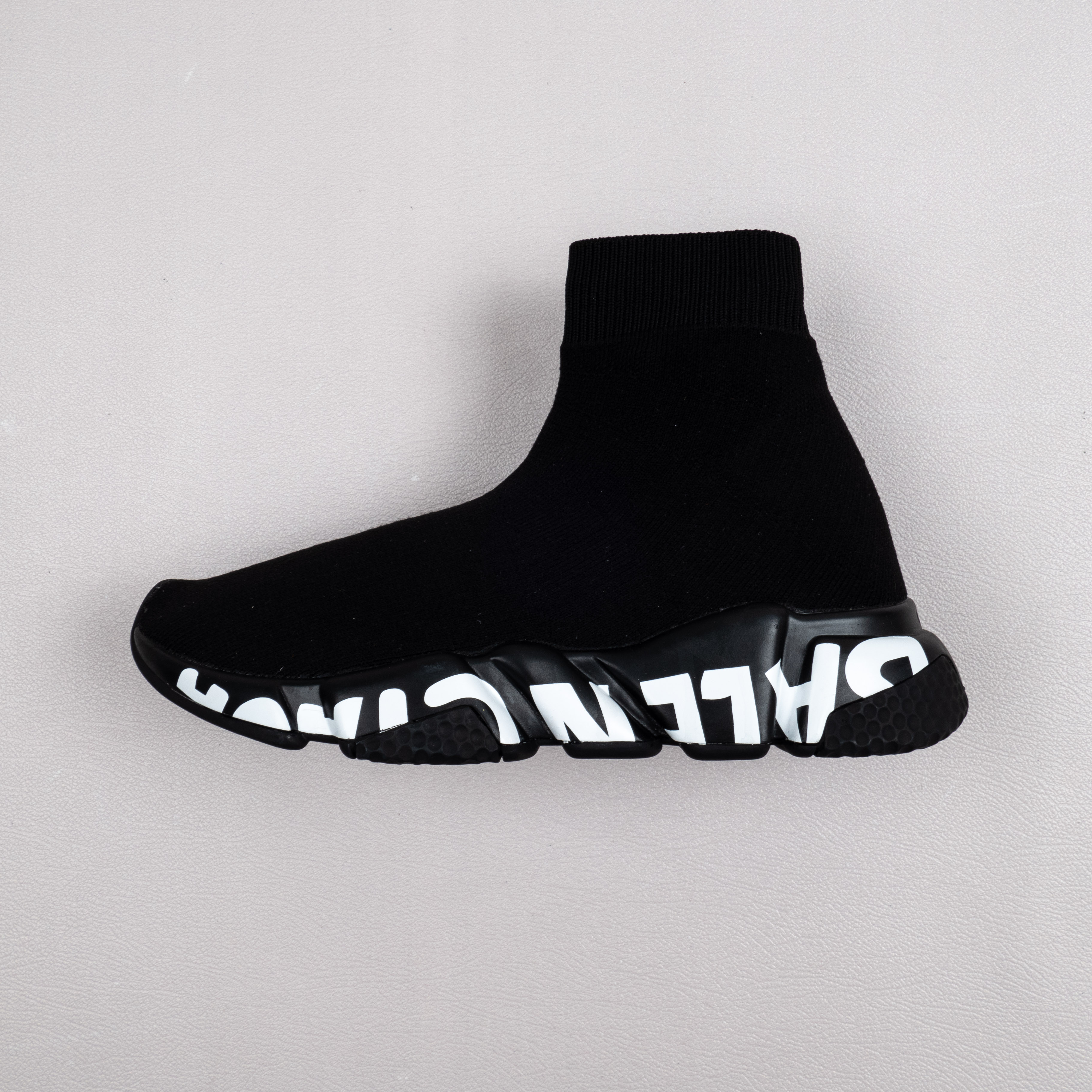 【Free Shipping】男女鞋 巴黎袜子鞋SPEED LOGO印花袜式针织运动鞋