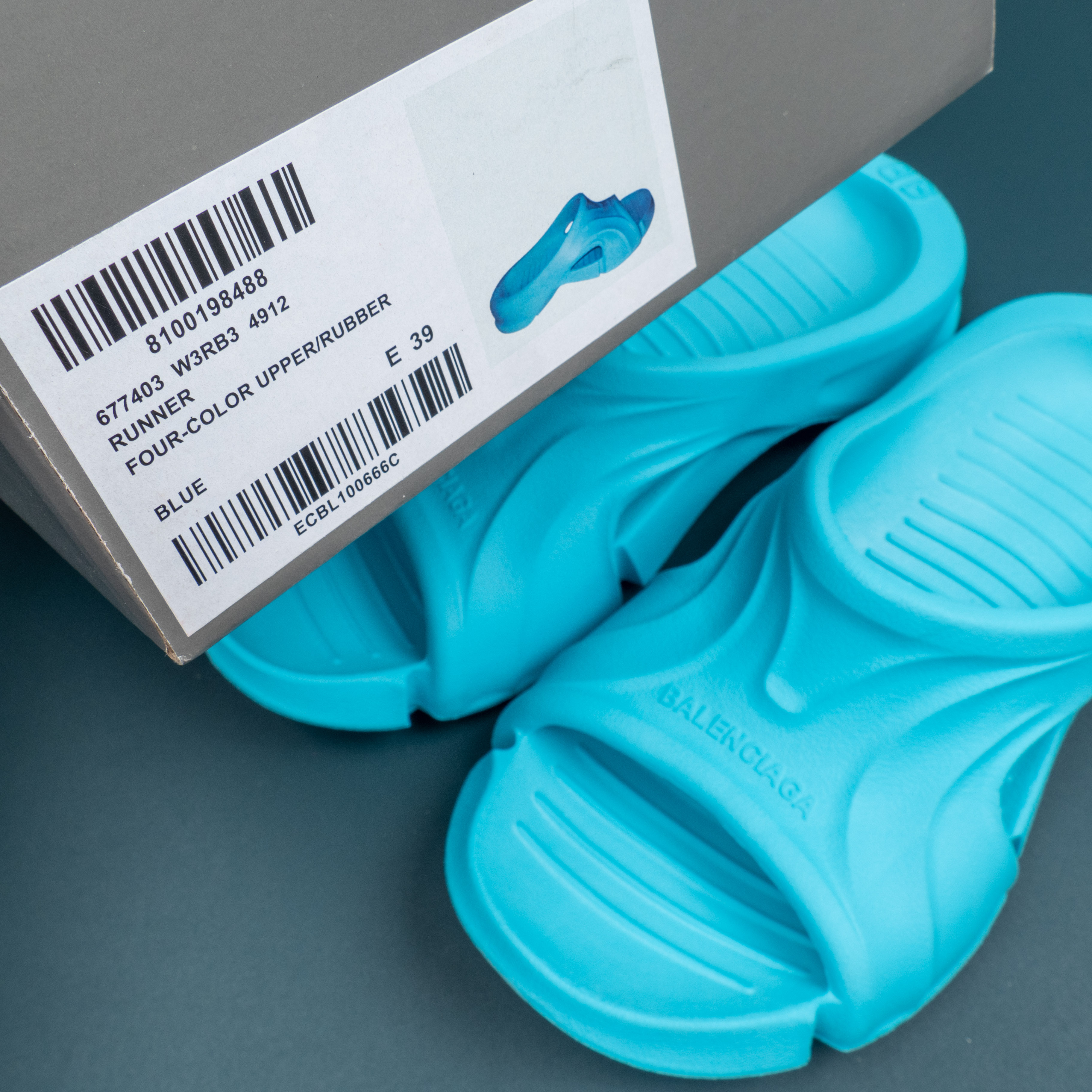 Mold Slide Sandal Blue