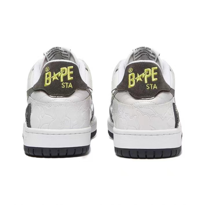 A Bathing Ape White Silver