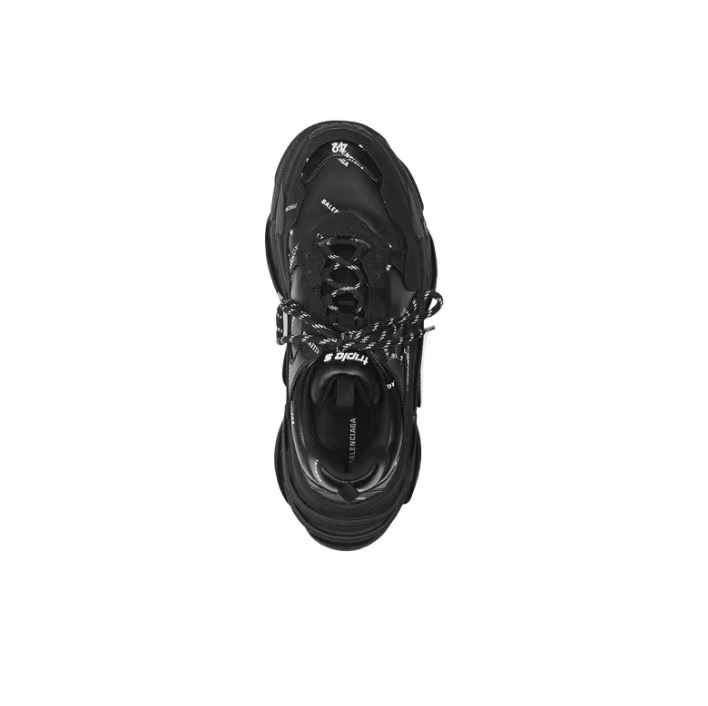 Triple S Allover Logo Black