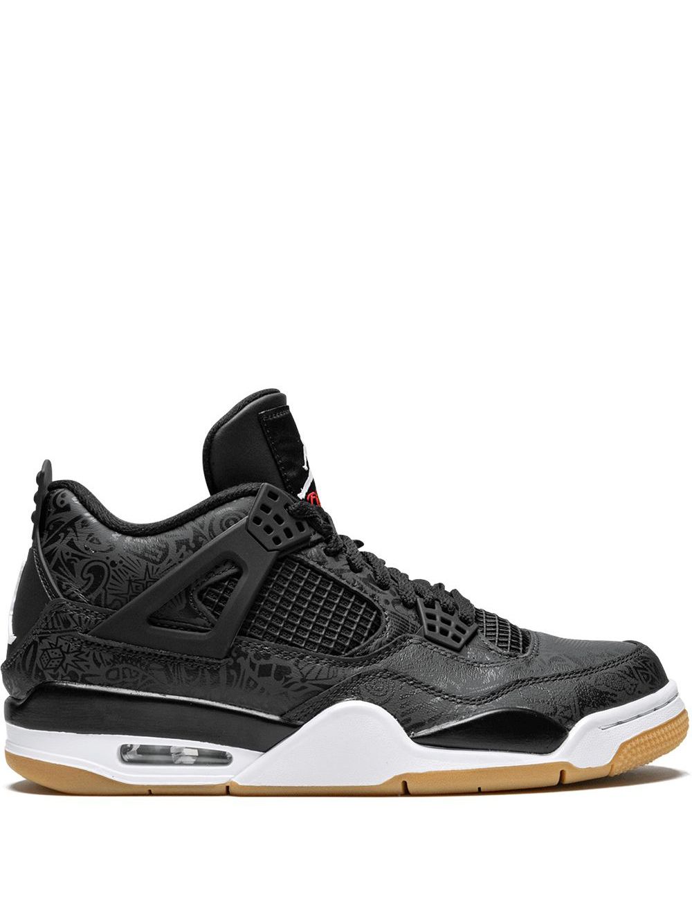 4's Retro Laser Black Gum