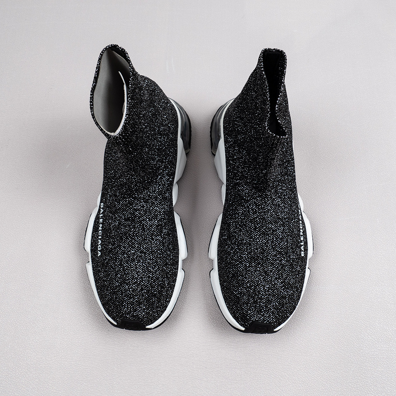 【Free Shipping】男女鞋 巴黎袜子鞋SPEED LOGO印花袜式针织运动鞋