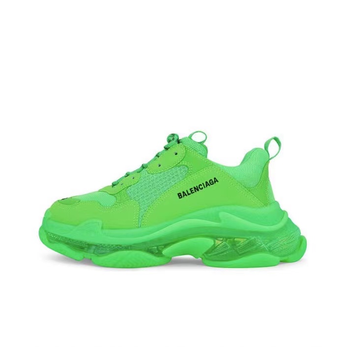 Triple S Neon Green Clear Sole