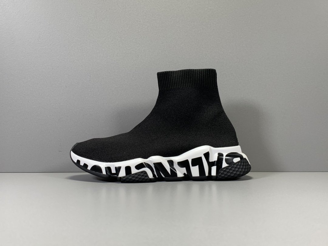 Speed Graffiti Trainers Black White