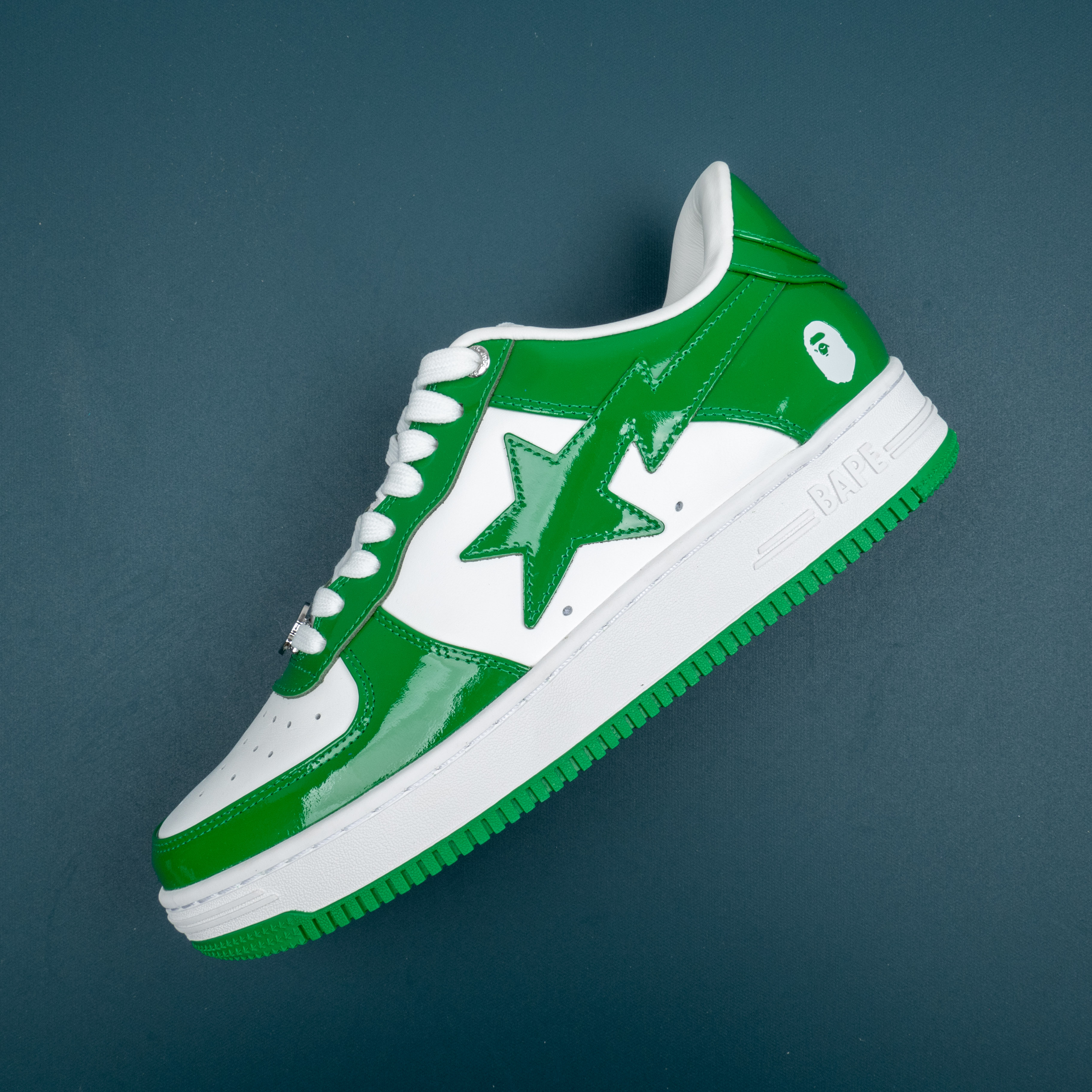 Patent Leather Green White