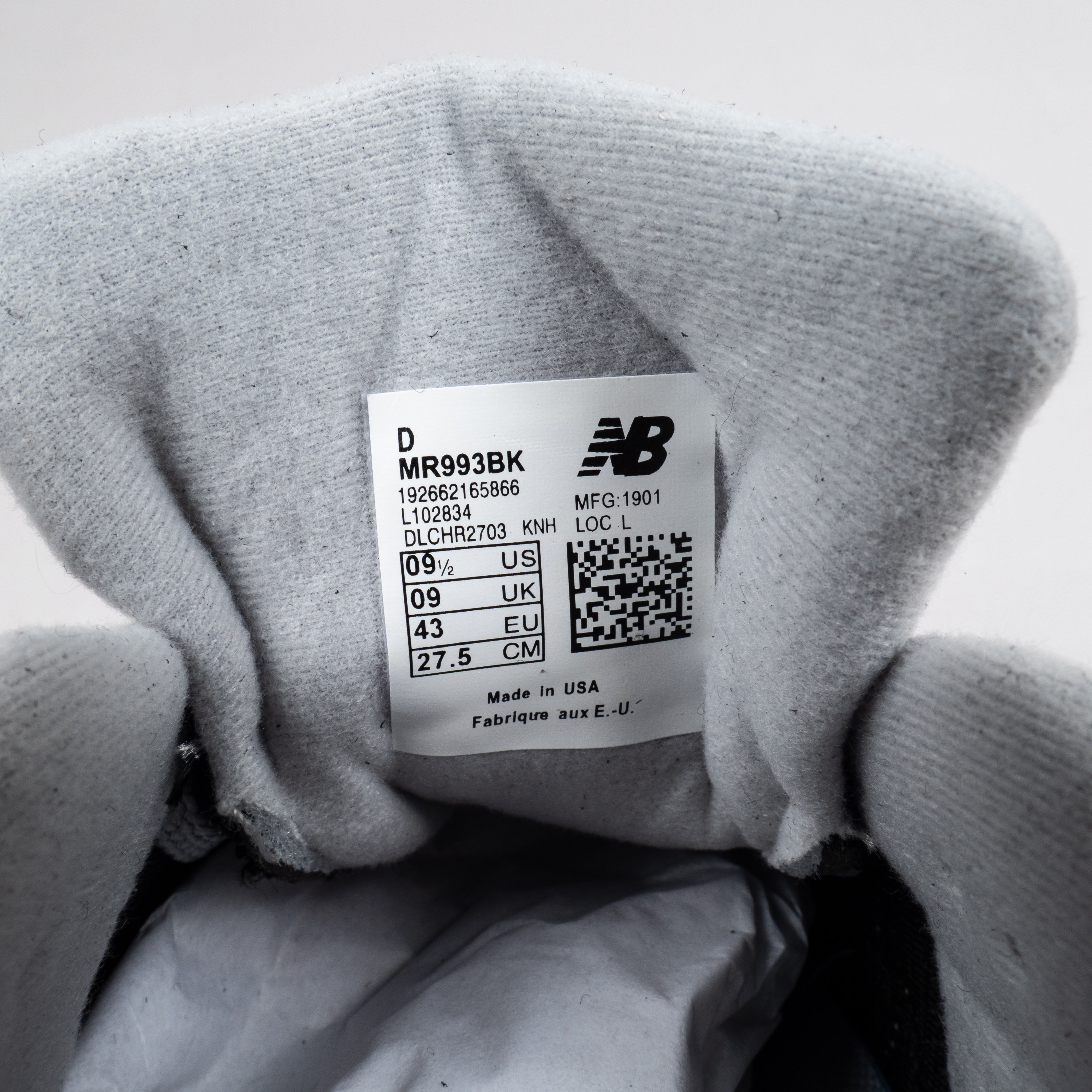 【Free Shipping】993 MIU Black