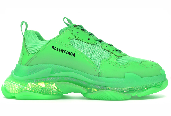 Triple S Neon Green Clear Sole