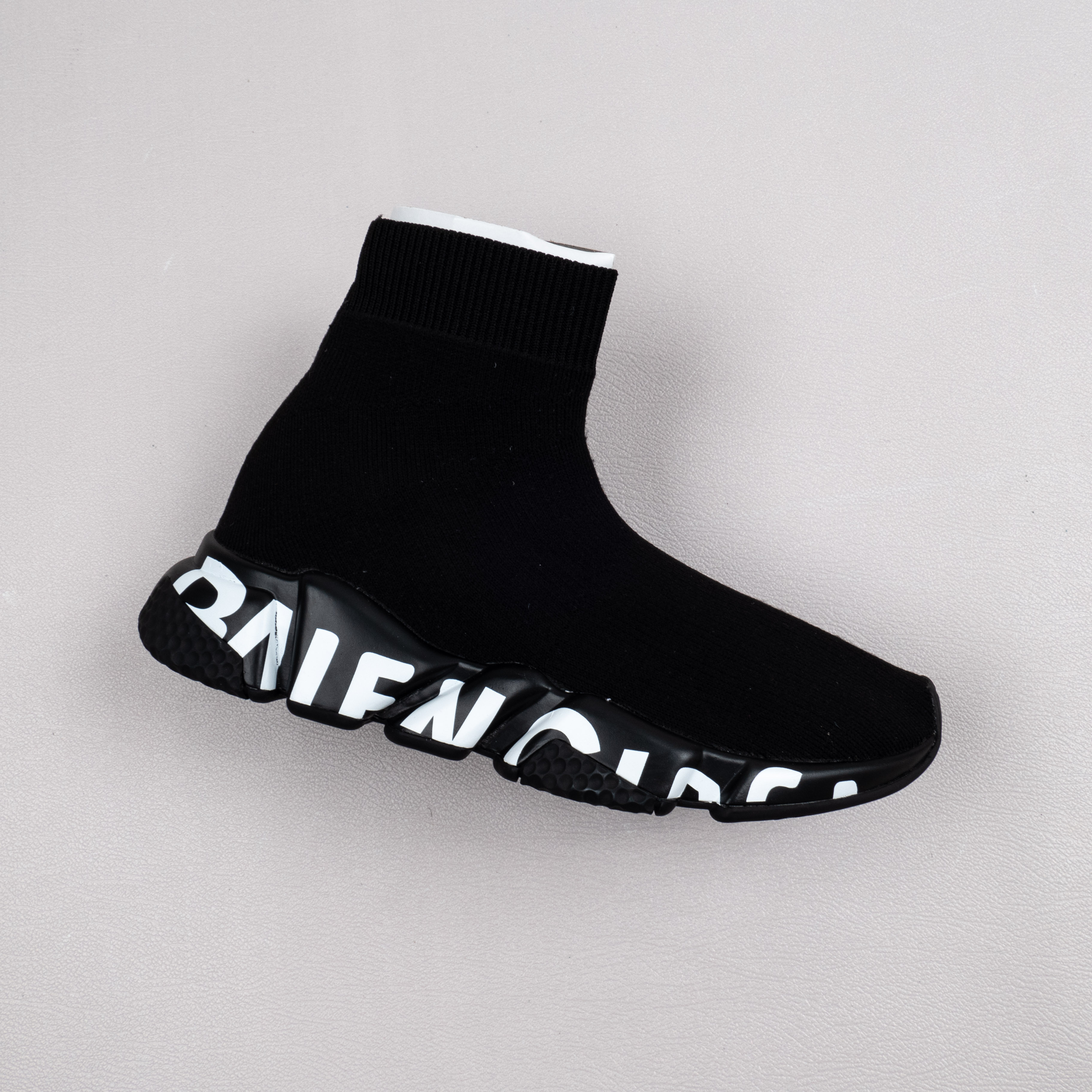 【Free Shipping】男女鞋 巴黎袜子鞋SPEED LOGO印花袜式针织运动鞋