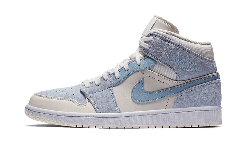 1's Mid Mixed Textures Blue