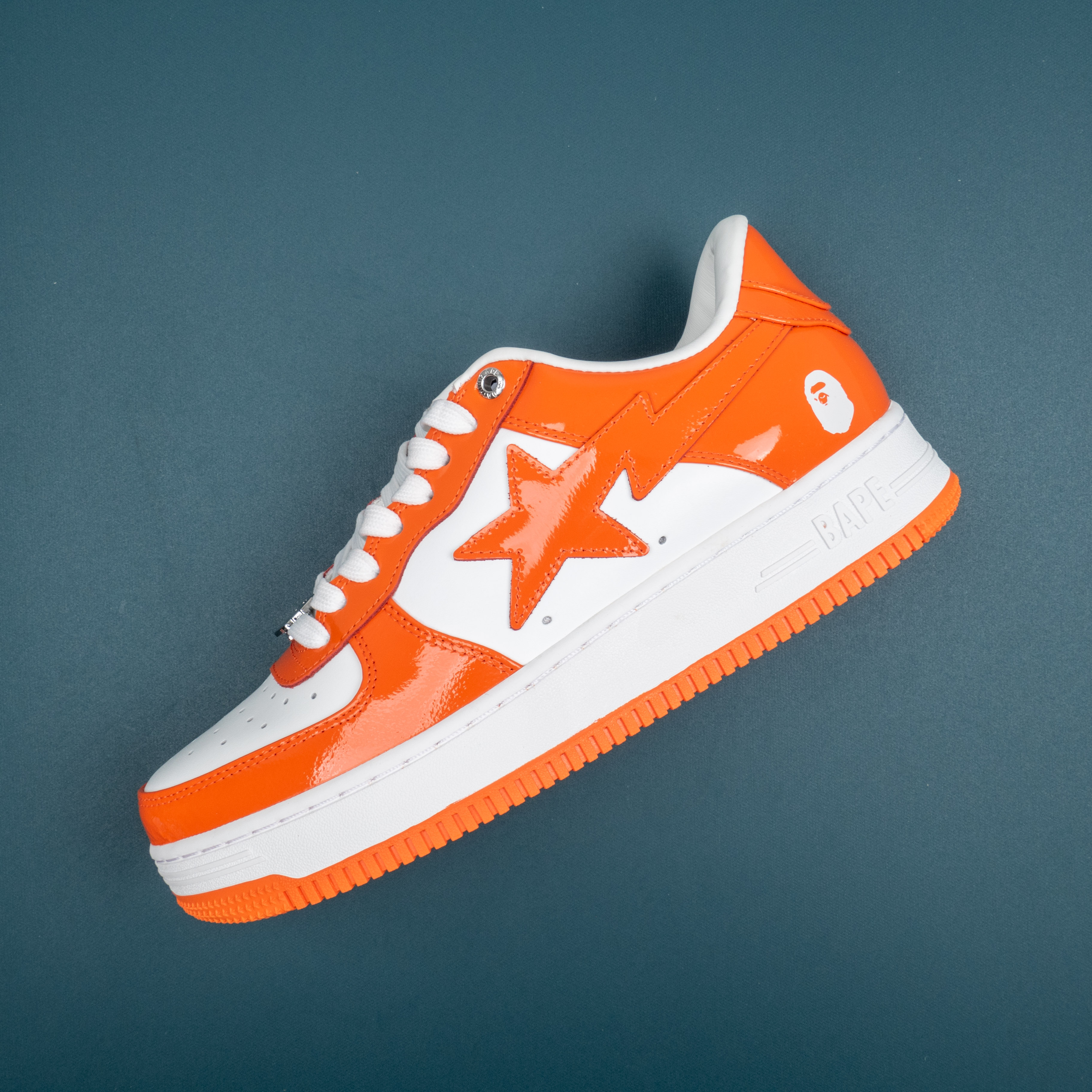 Patent Leather Orange White