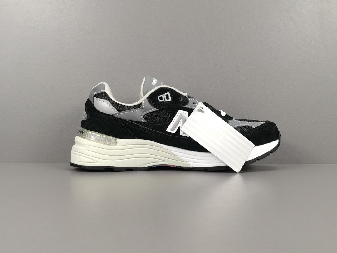 992 Black Grey Suede