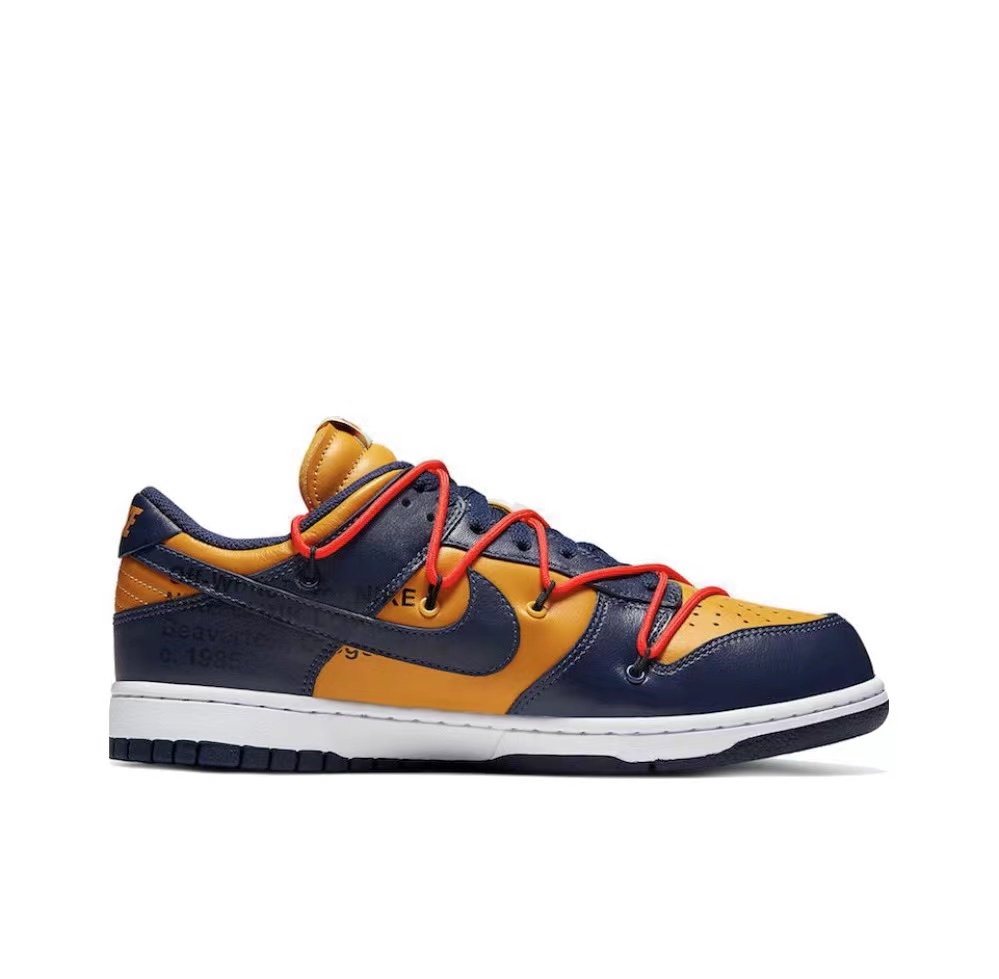 OW x Futura x SB Dunk Michigan University Gold Midnight Navy