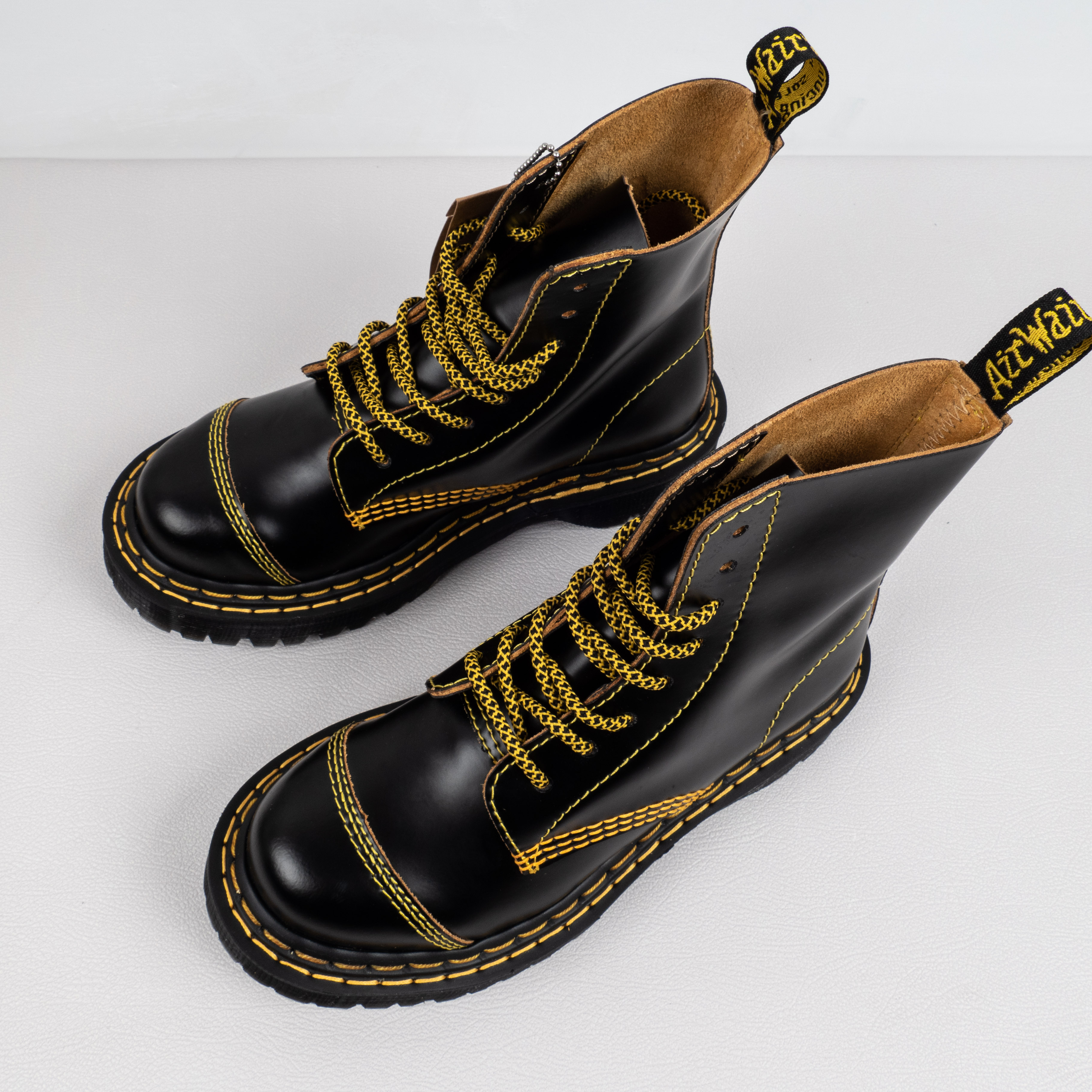 [Free Shipping]男女鞋 Dr.Martens 马汀博士Jadon系列 1460 8孔黑黄马丁靴