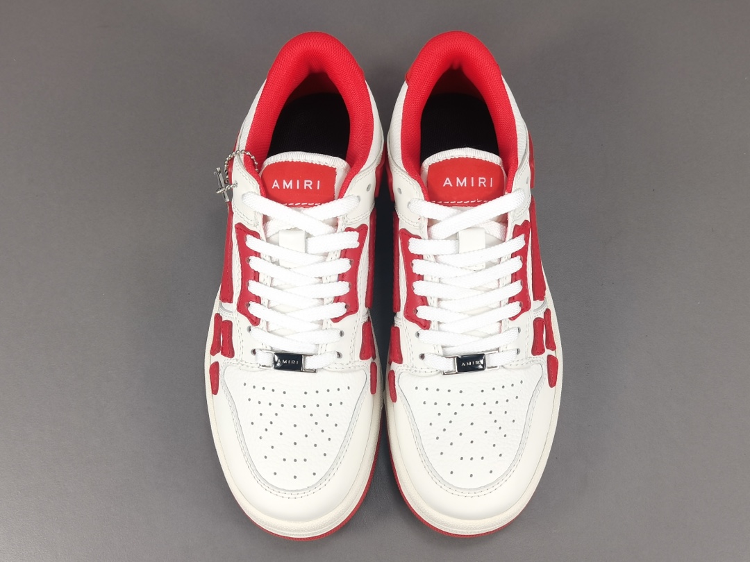 Skel Top Low White Red