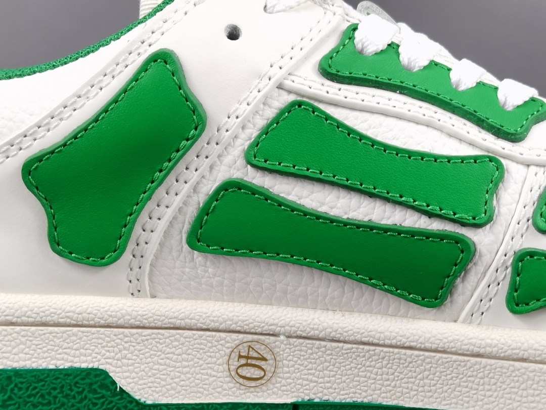 Skel Top Low White Green