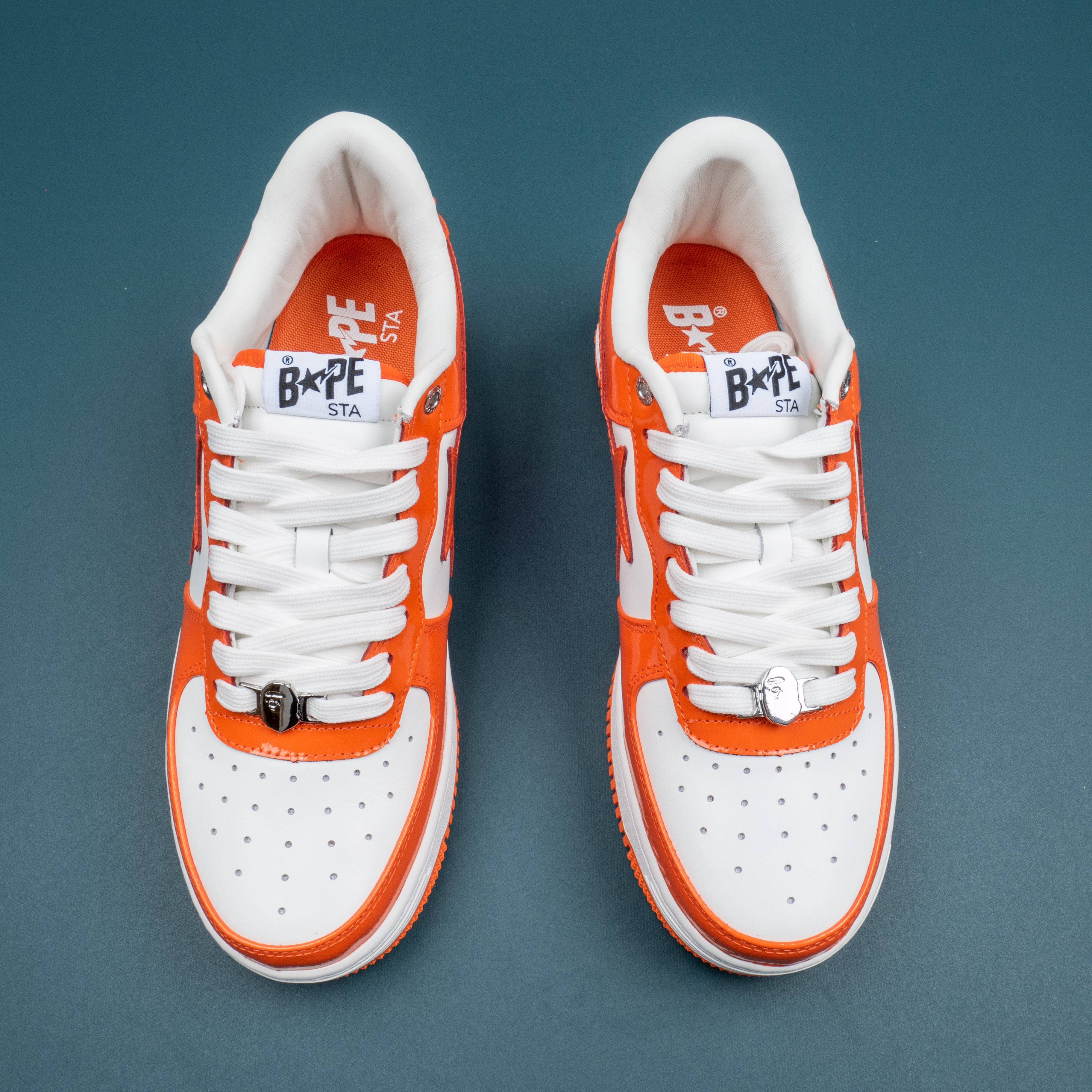 Patent Leather Orange White